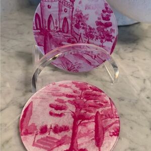 Pink Scenic Coasters